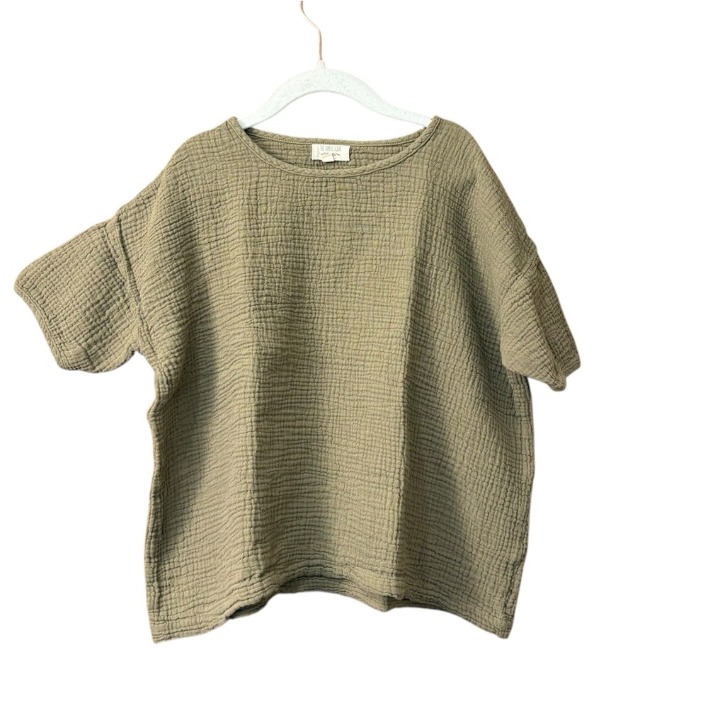 The Simple Folk Muslin Top organic cotton muslin Sage Green Size Unisex Kids 8-9